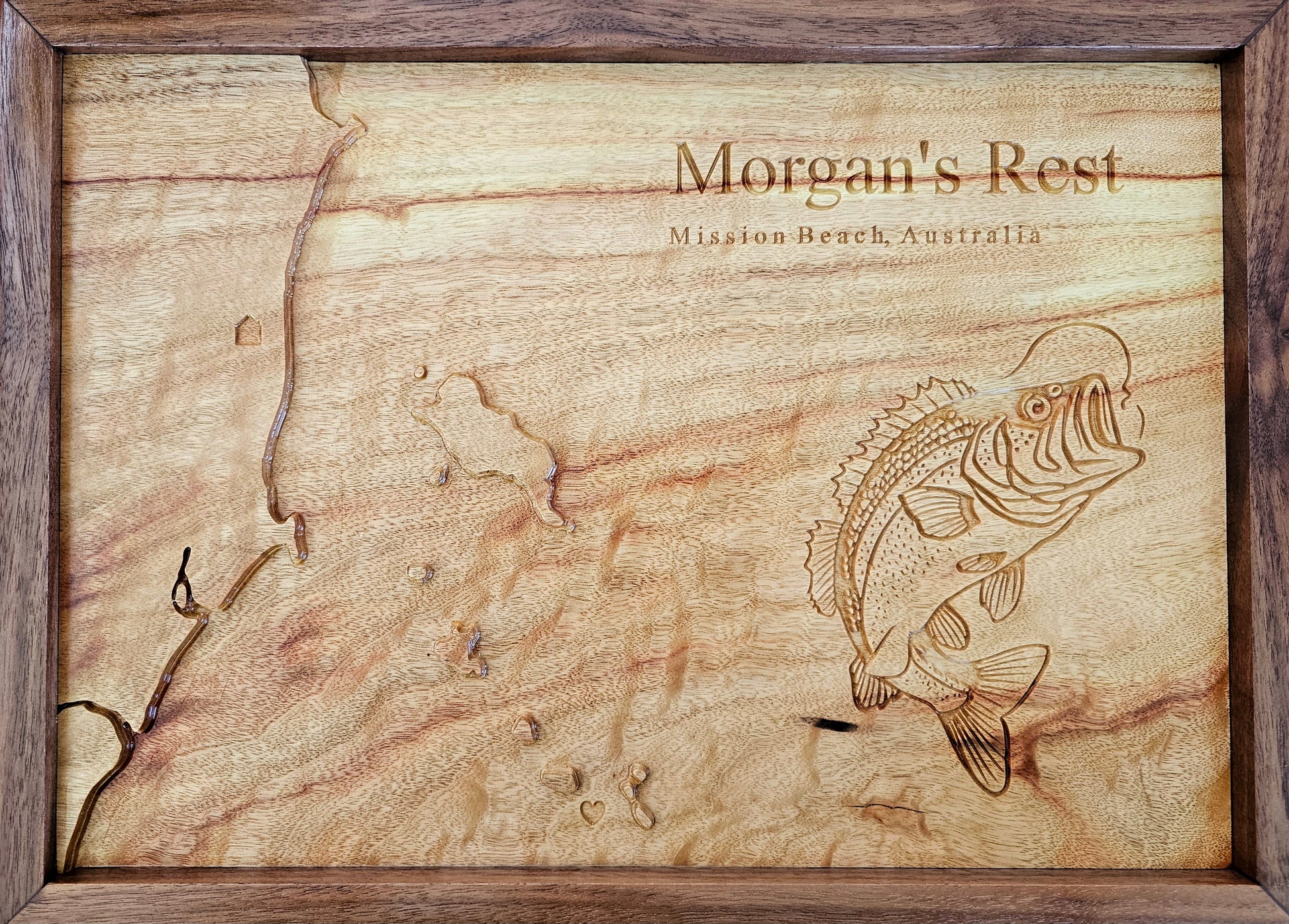Custom Carved Memorial Plaque – Personalised Timber Location Sign