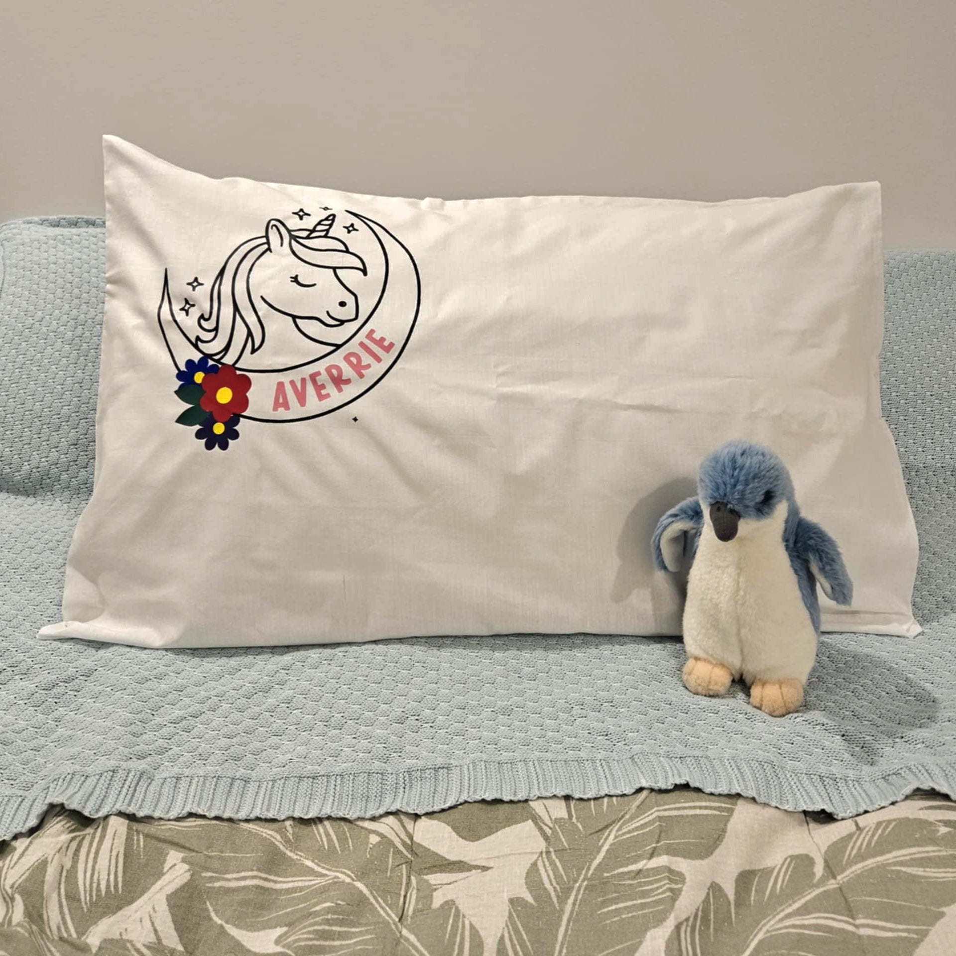 Personalised Kids Pillowcase – Custom Name Printed Pillow