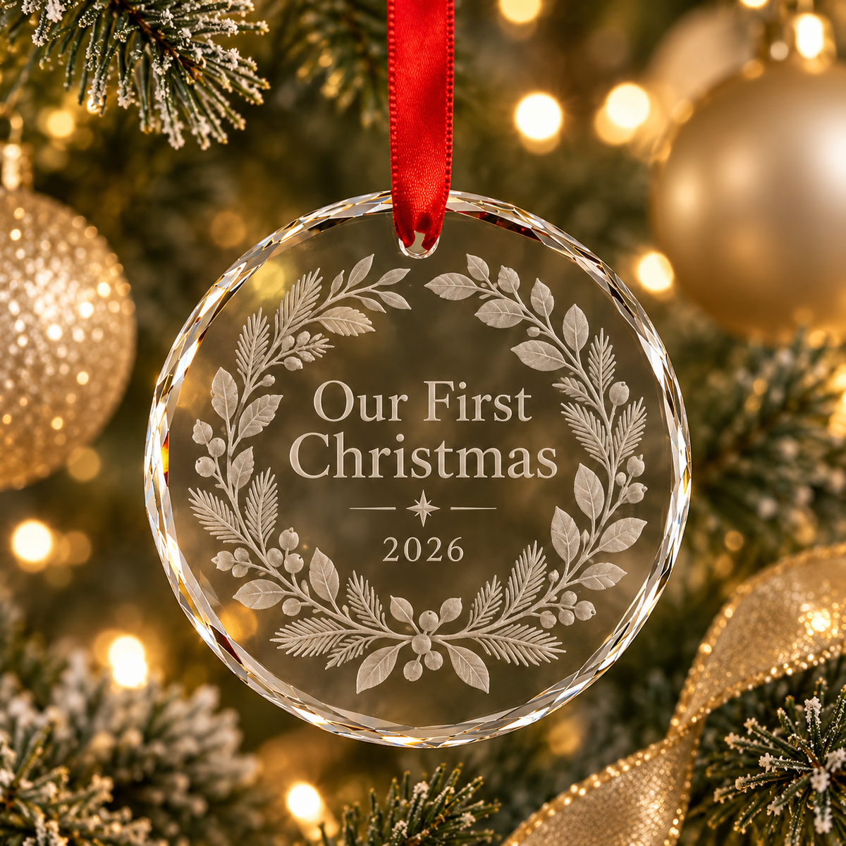 Personalised Crystal Christmas Ornament