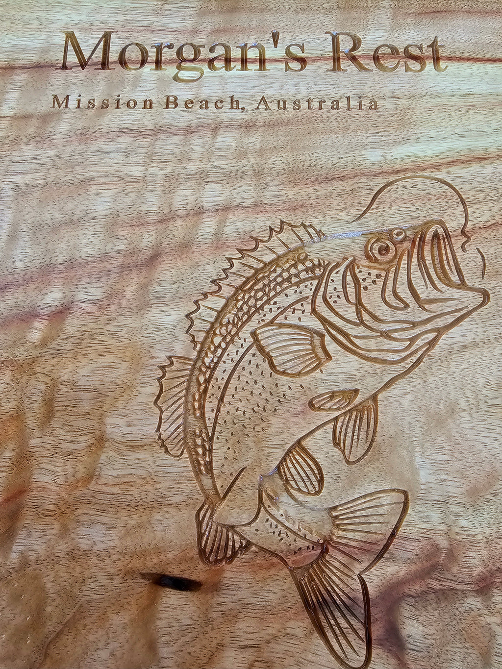 Custom Carved Memorial Plaque – Personalised Timber Location Sign