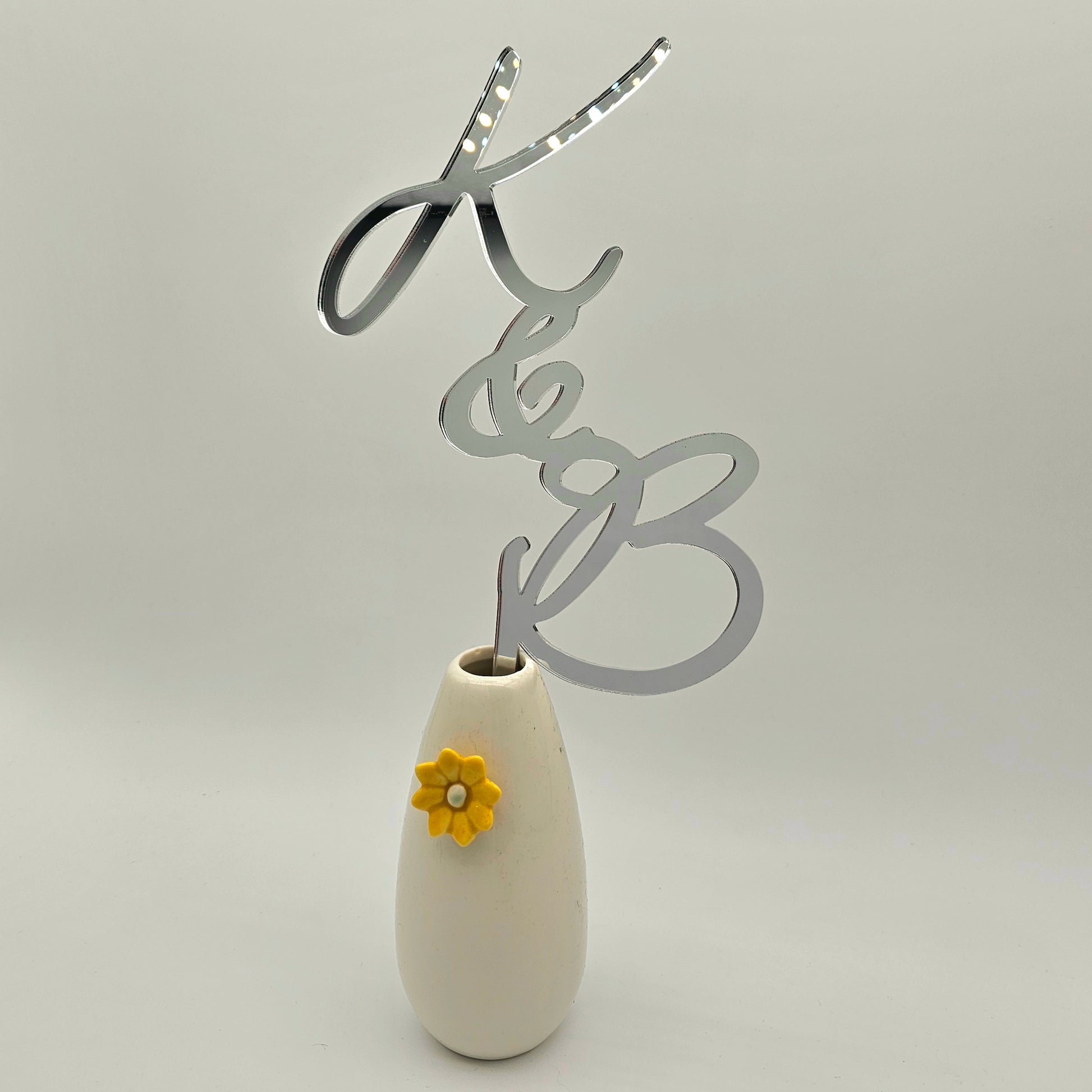 Personalised Wedding Cake Topper – Custom Mirror‑Finish Acrylic