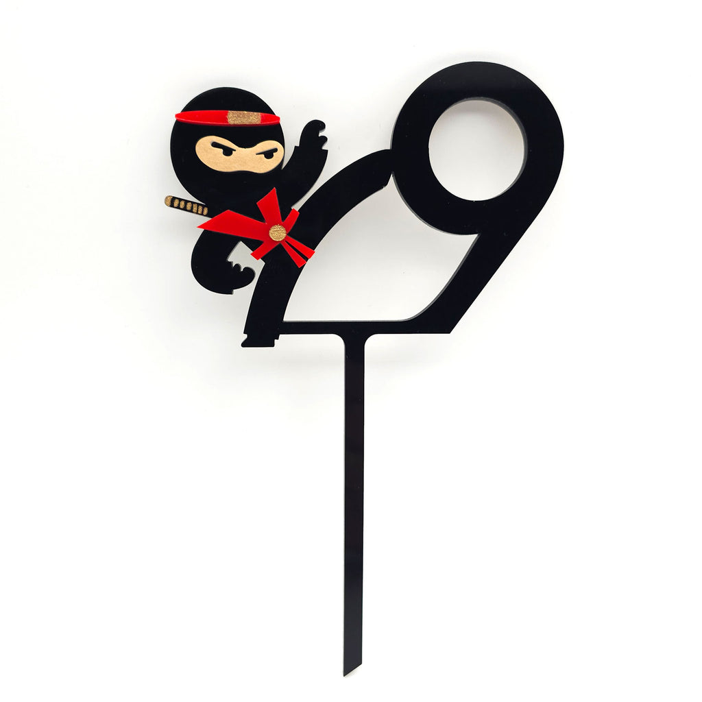 Ninja Birthday Cake Topper | Custom Age – Coastal Keepsakes