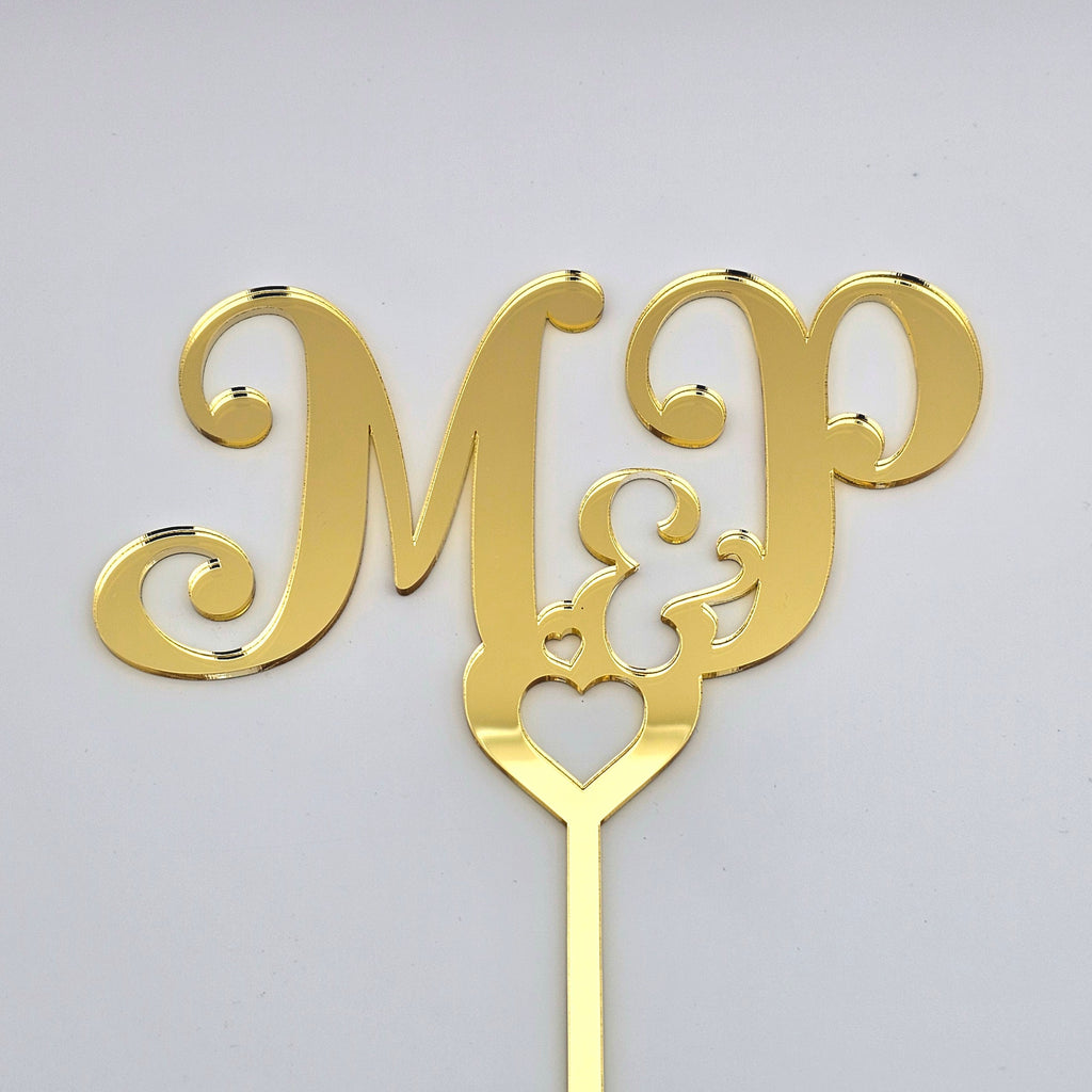 Personalised Wedding Cake Topper – Custom Mirror‑Finish Acrylic