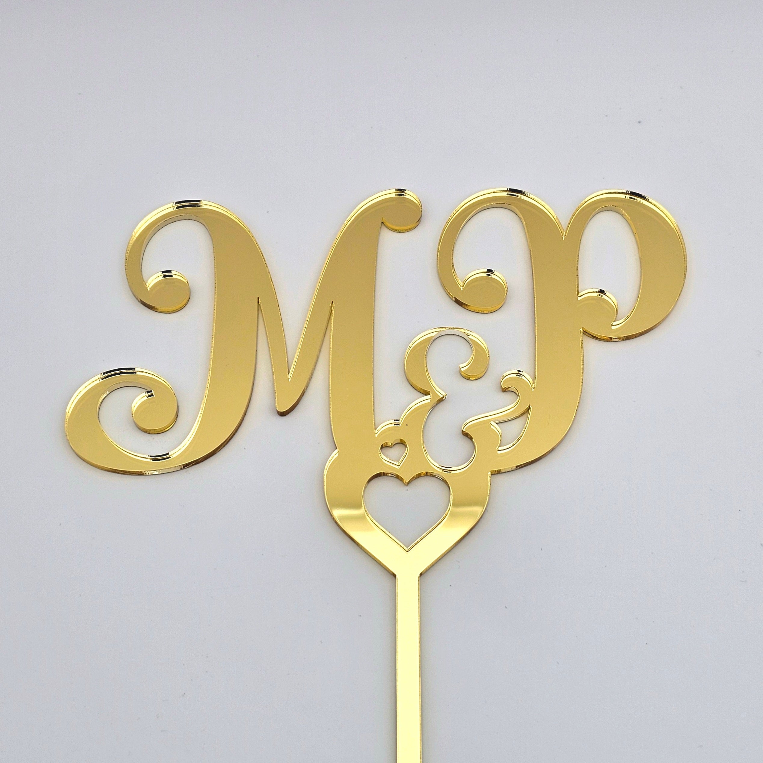 Personalised Wedding Cake Topper – Custom Mirror‑Finish Acrylic