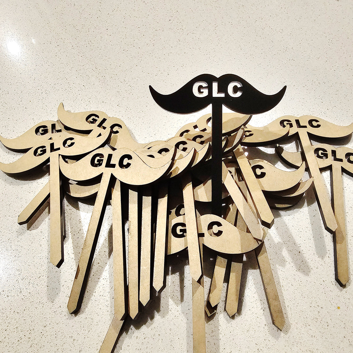 Movember Moustache - Cupcake Toppers (Customisable)