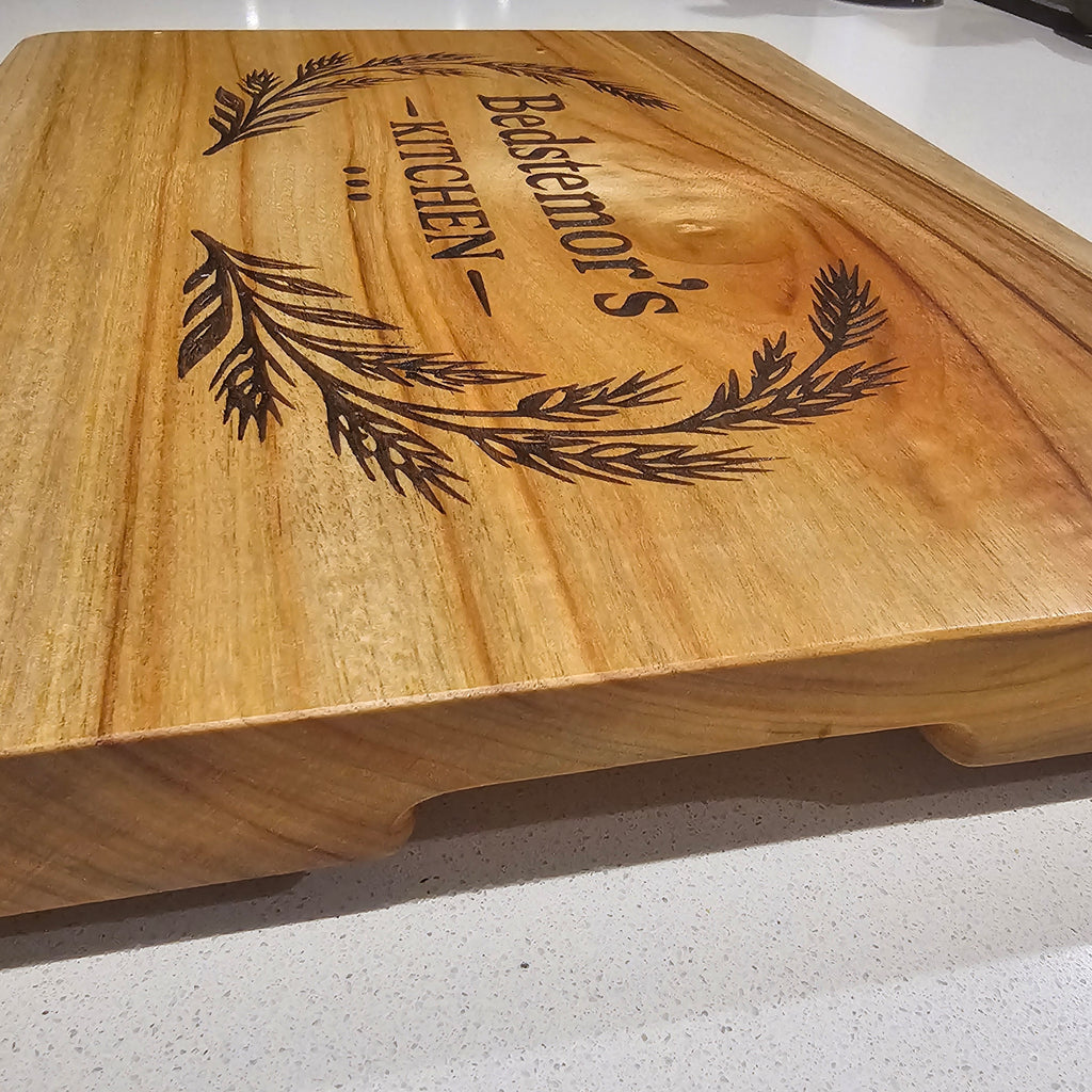 Custom Made & Engraved Camphor Laurel Serving Board