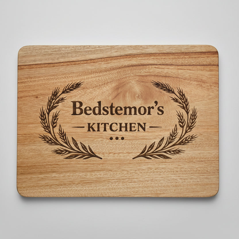 Custom Made & Engraved Camphor Laurel Serving Board