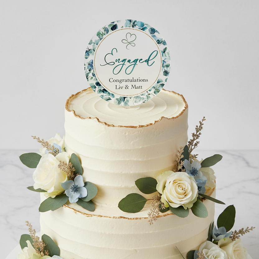 UV Printed Dual-Layer Acrylic Cake Topper