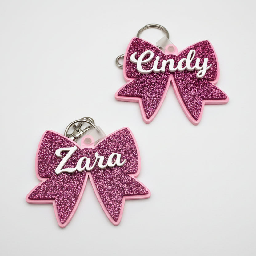 Personalised Bow Bag Tag