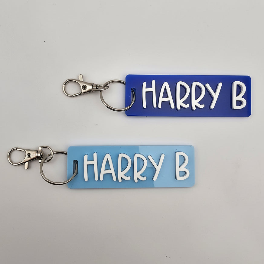 Personalised Layered Acrylic Name Keyring