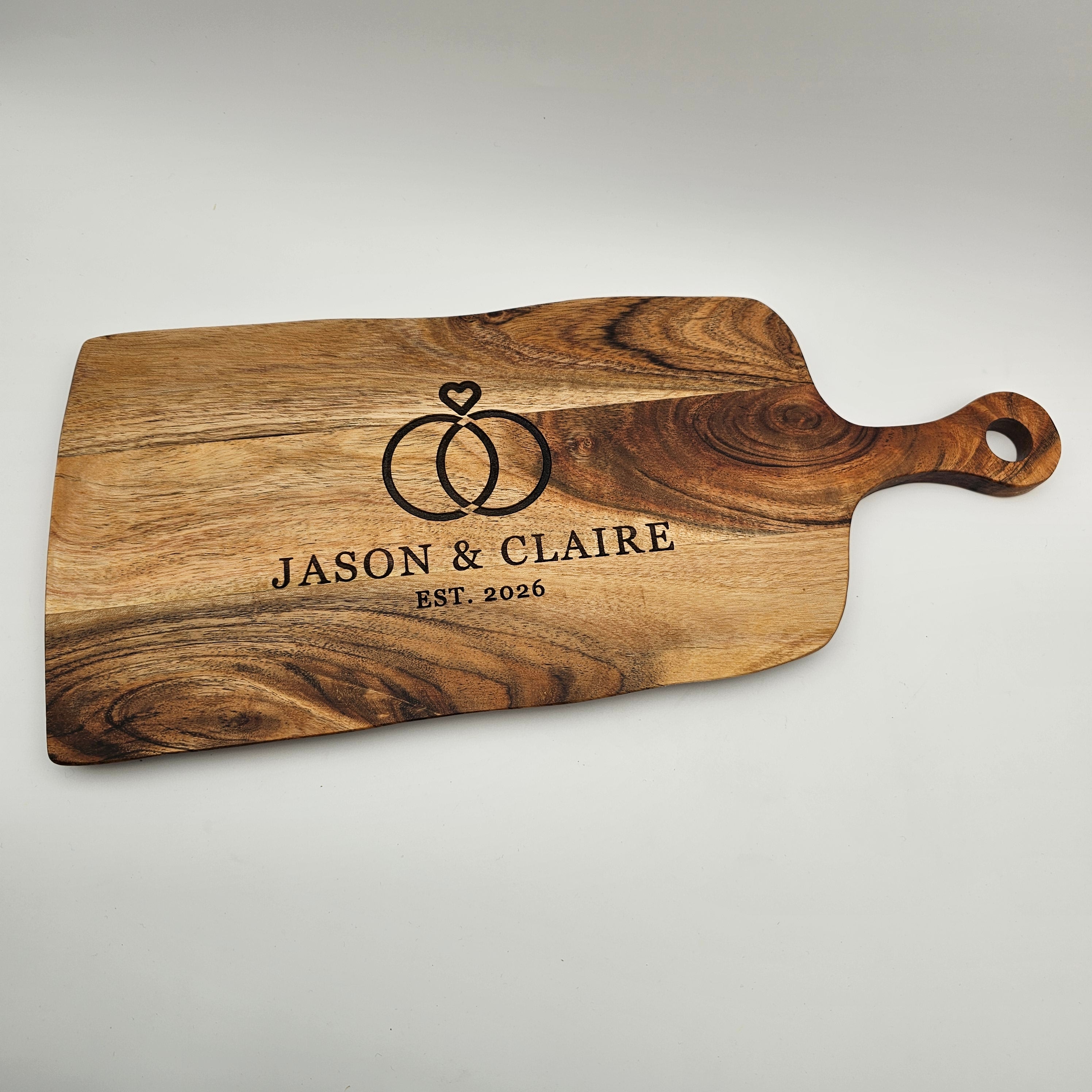 Personalised Wedding Anniversary Serving Board – Custom Names & Year