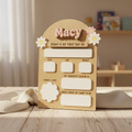 Personalised First & Last Day Milestone Board – Floral Theme
