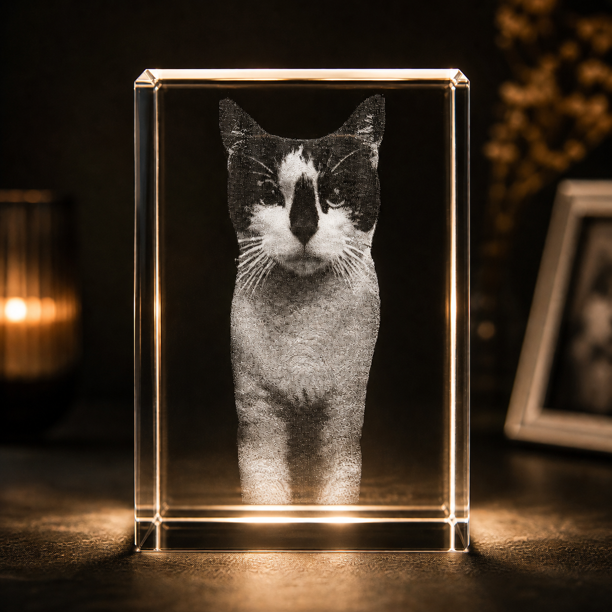 PREORDER - Personalised Pet Memorial Crystal Photo Keepsake