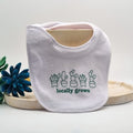 Locally Grown Baby Bib – Succulent Print