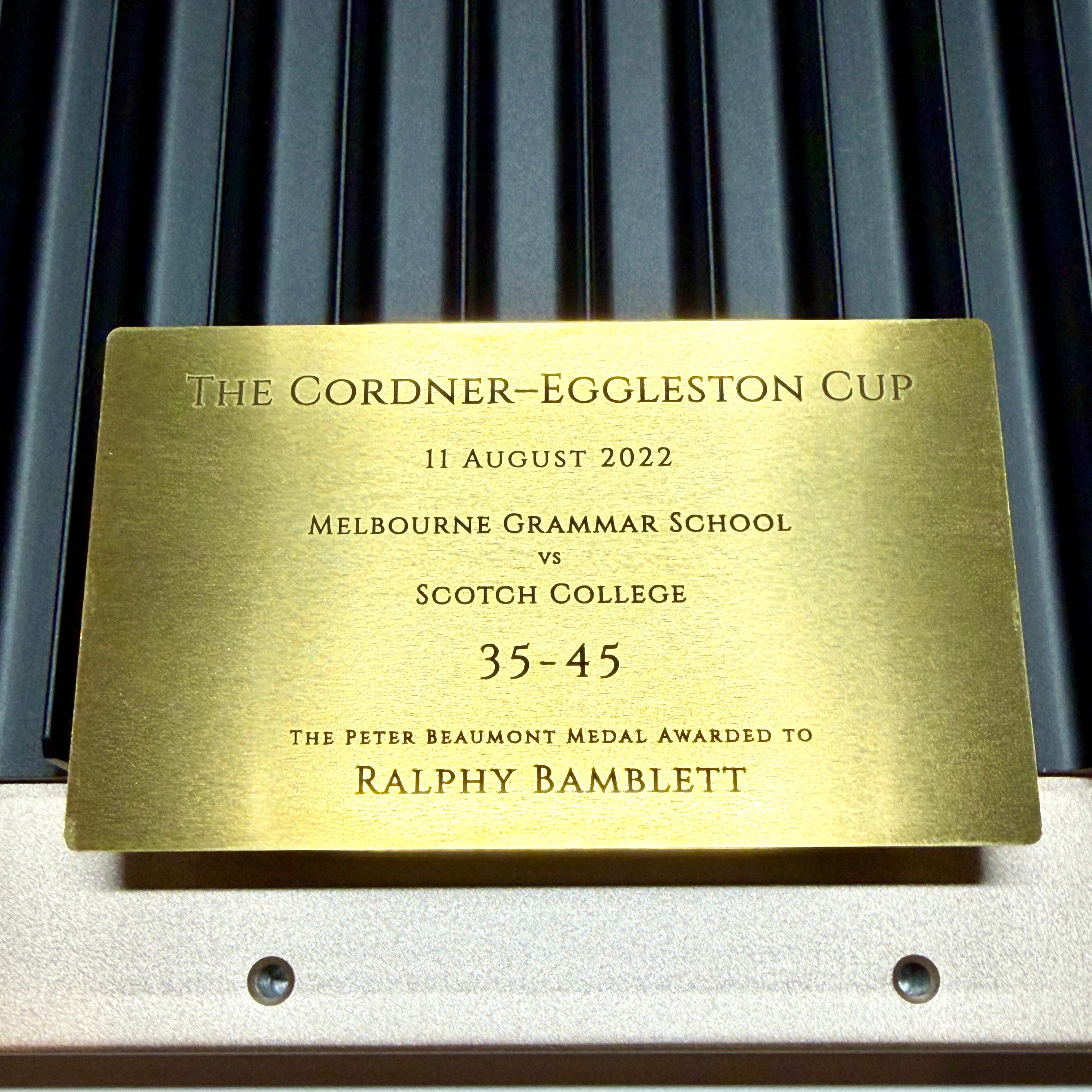Custom Engraved Solid Metal Plaque