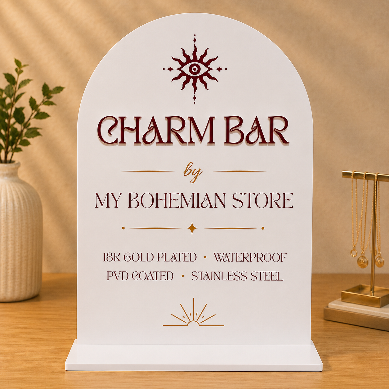 Custom Acrylic Business Sign with Stand – A5, A4 & A3