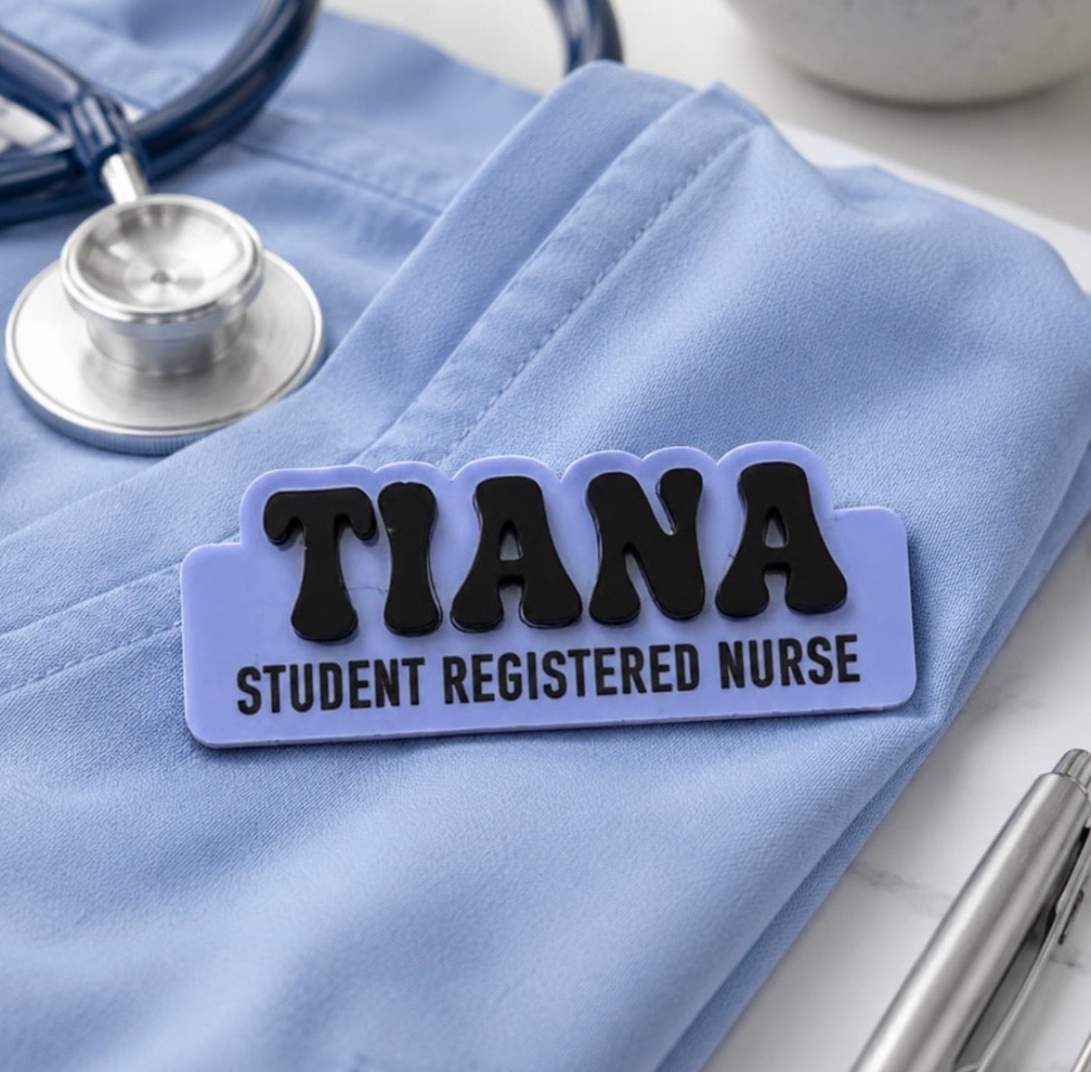 Personalised Acrylic Name Badge – Registered Nurse