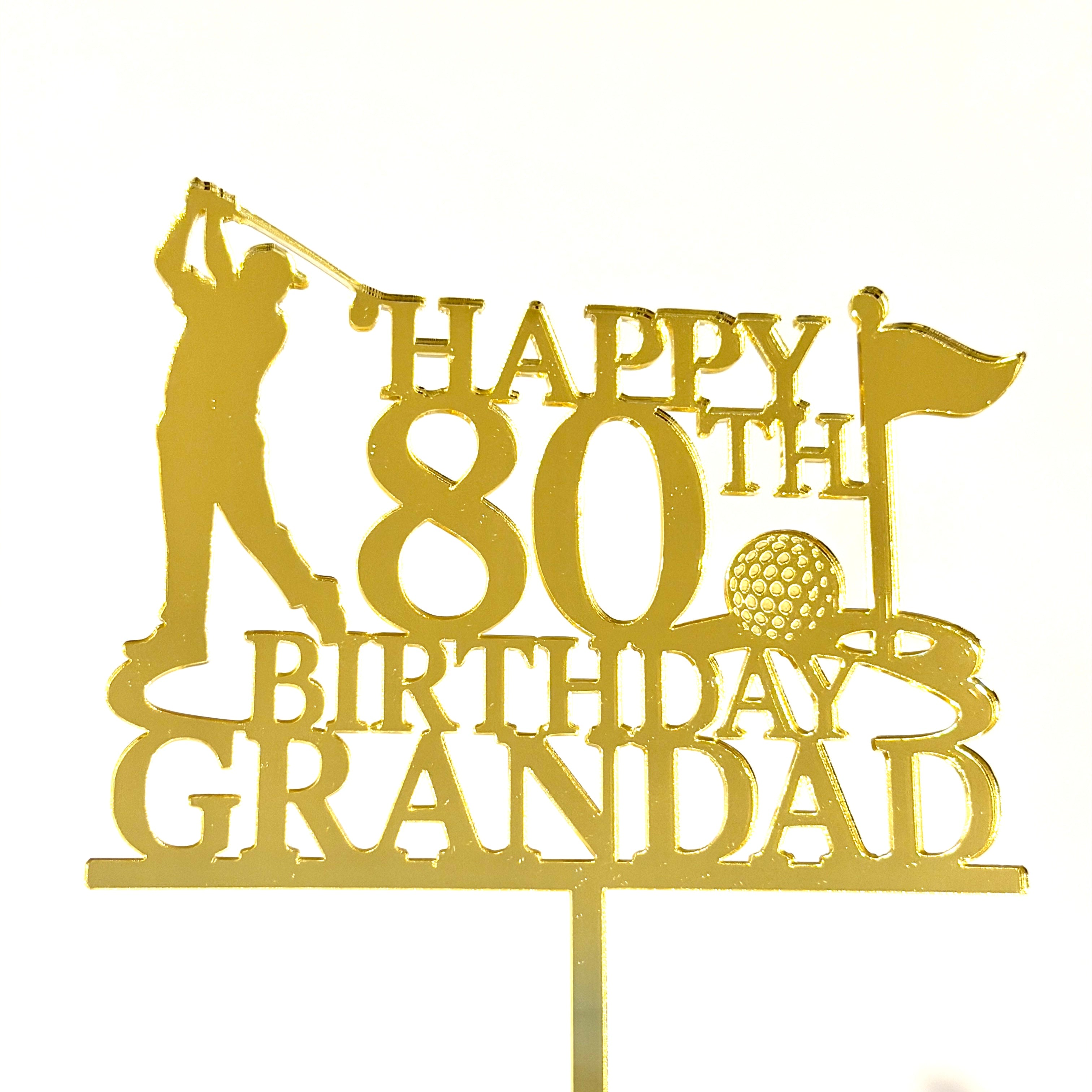 Premium Acrylic Birthday Cake Topper – Personalised Name & Age