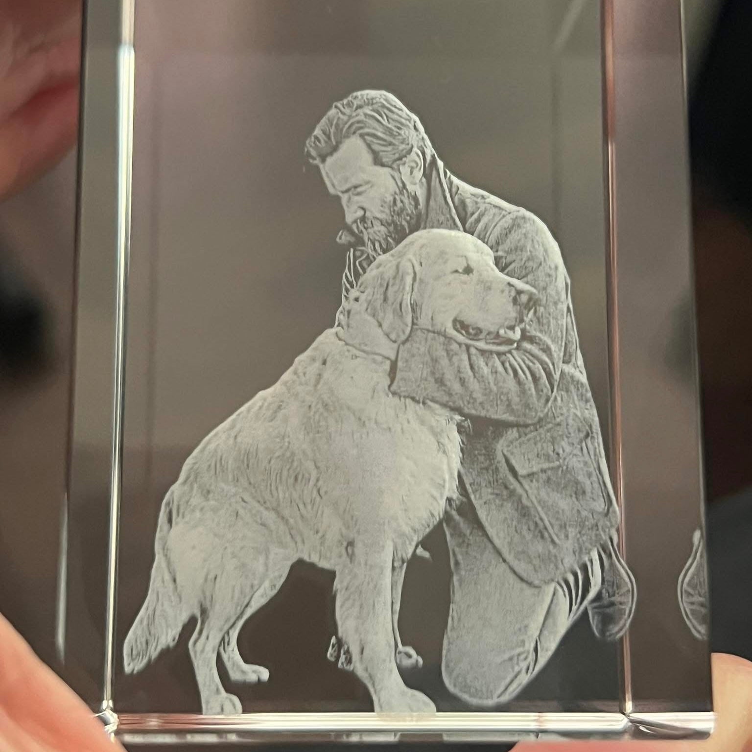 PREORDER - Personalised Pet Memorial Crystal Photo Keepsake