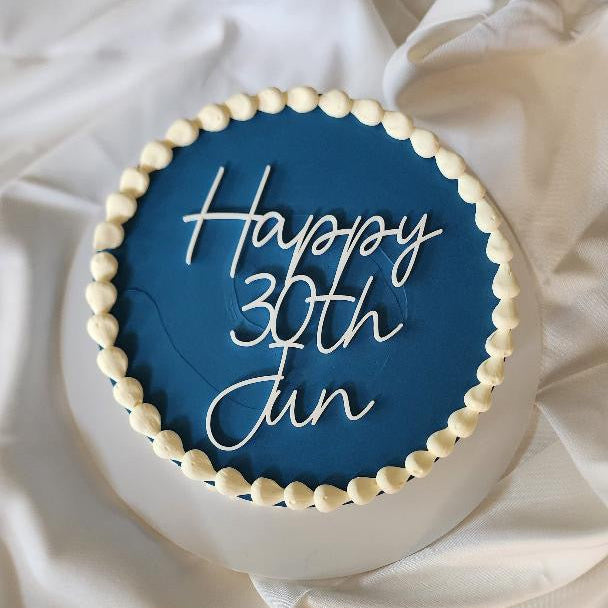 Flat Lay Cake Topper – Custom Word Cake Charm