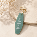 Custom Motel Style Keyring – Personalised Hotel Key Tag