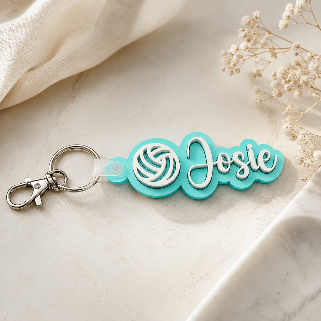 Personalised Netball Keyring