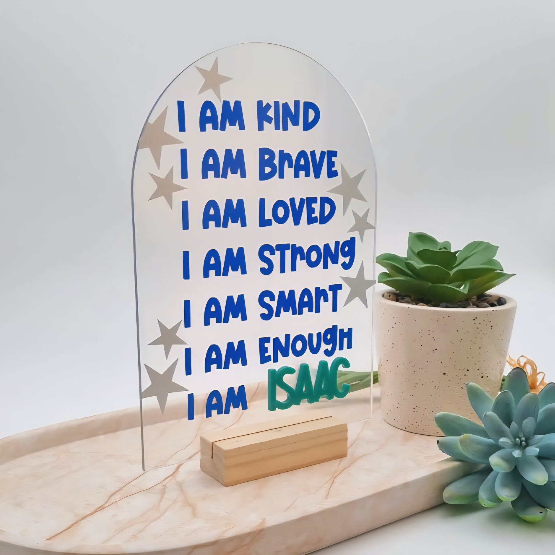 Personalised Kids Affirmation Sign – Motivation Decor
