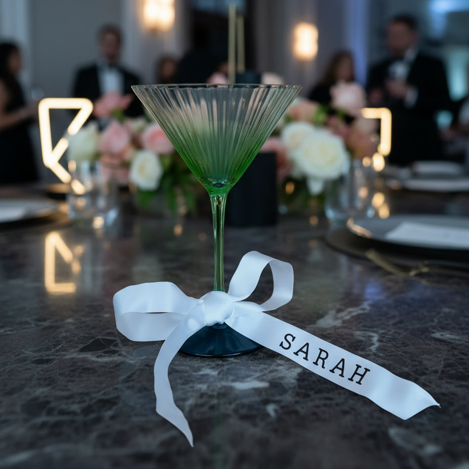 Personalised Ribbon Name Tags Perfect For Weddings | Coastal Keepsakes