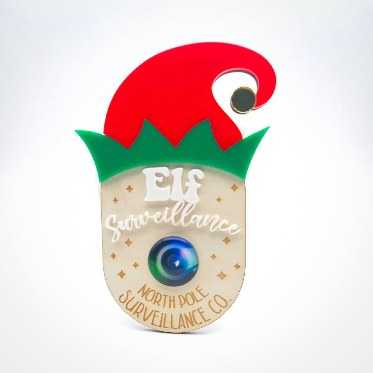 Elf Surveillance – North Pole Surveillance Co. Ornament