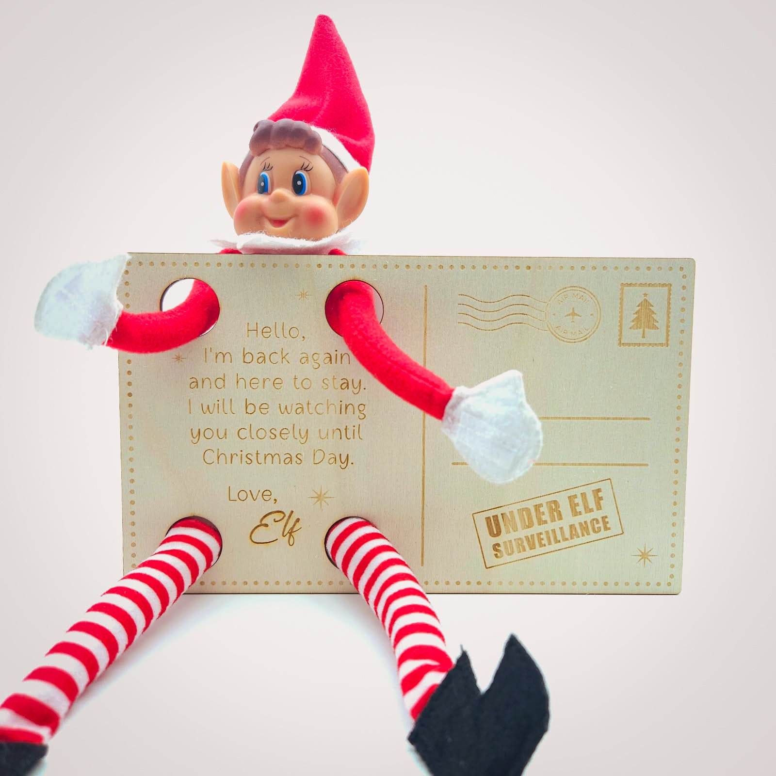 Elf Return Postcard – “Under Elf Surveillance” Prop