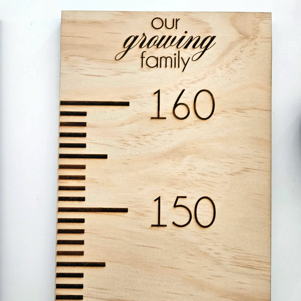 Wooden Growth Chart for Kids – Family Height Ruler Wall Keepsake
