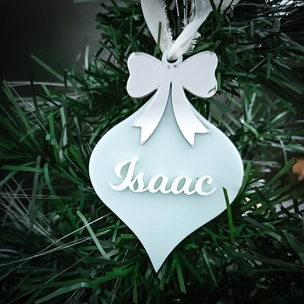 Personalised Bow Christmas Ornament