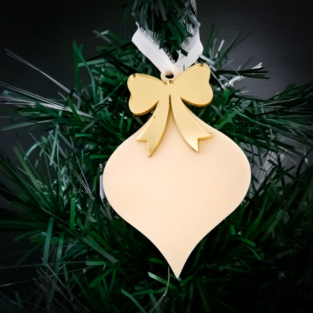 Personalised Bow Christmas Ornament