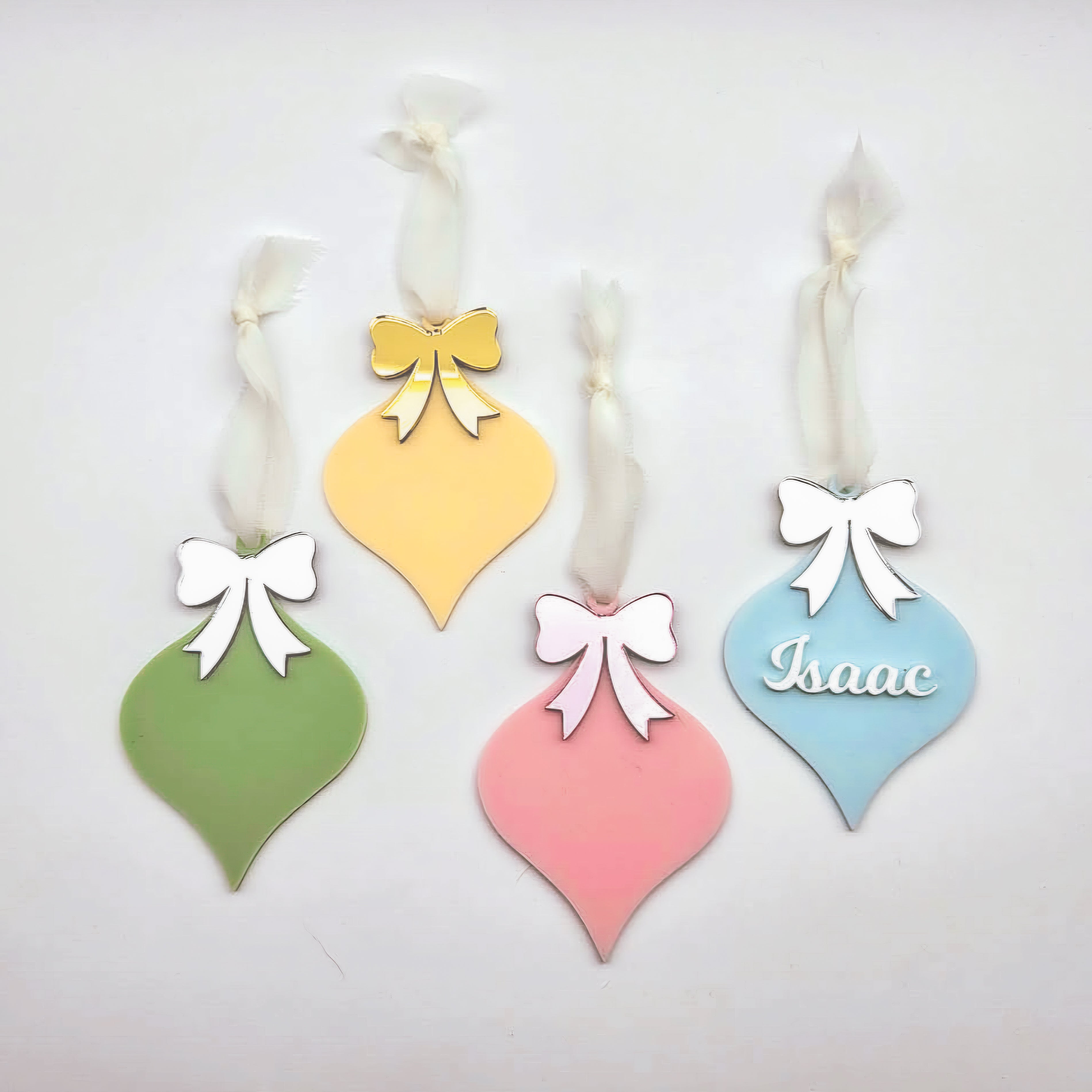Personalised Bow Christmas Ornament