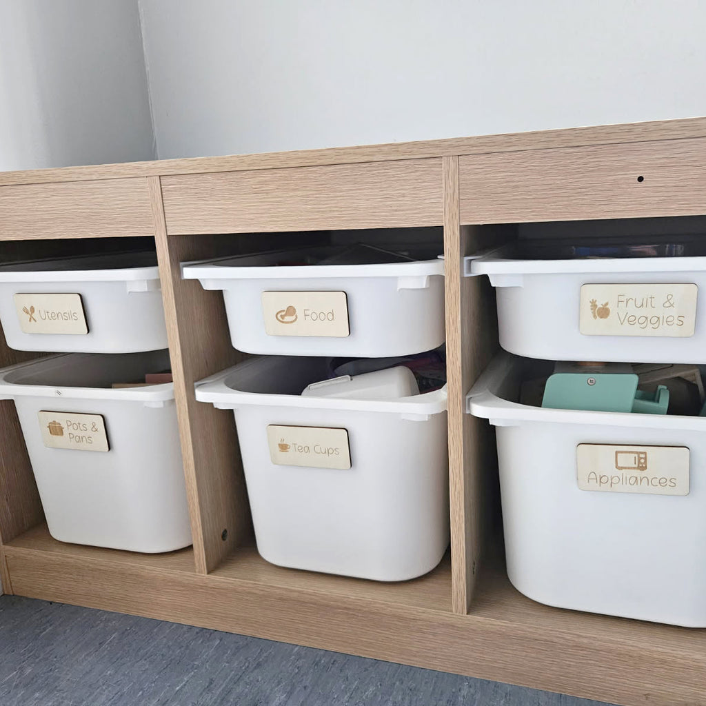 Custom Kids’ Playroom Drawer Labels – 6 Pack