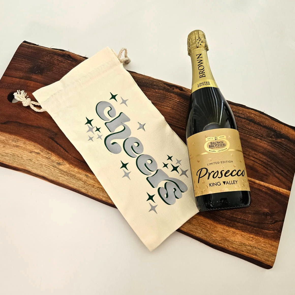 Cheers & Sip Back Wine Gift Bags – Canvas Drawstring Bottle Bags