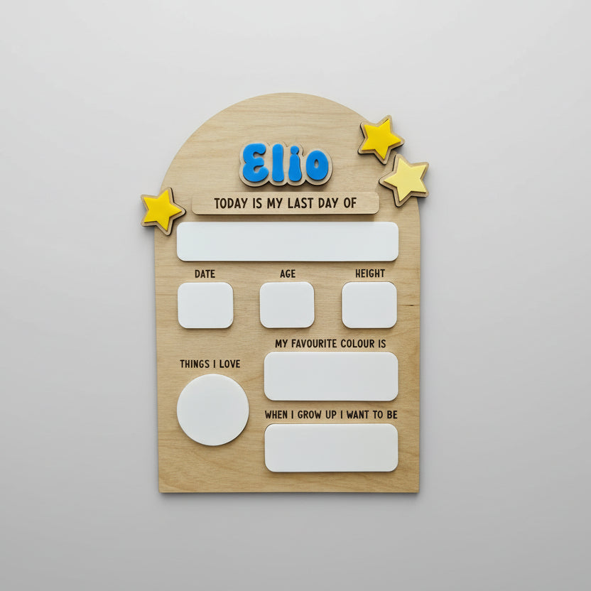 Personalised School / Kindy Milestone Board