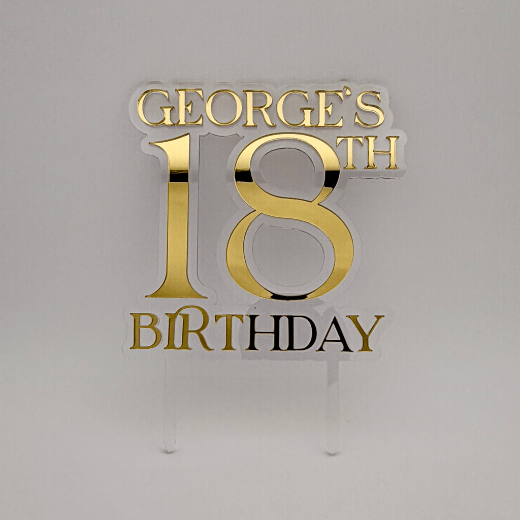 Personalised "Floating" Birthday Cake Topper