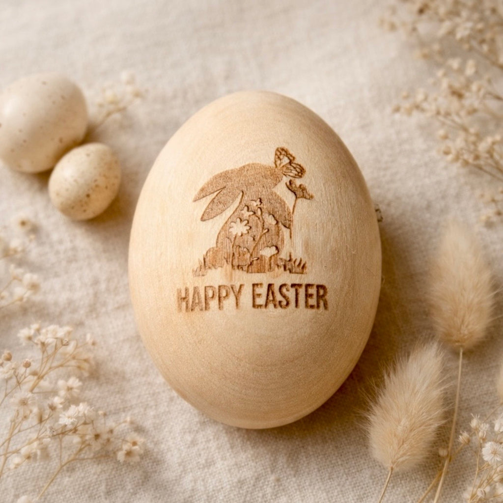 Personalised Engraved Wooden Easter Egg