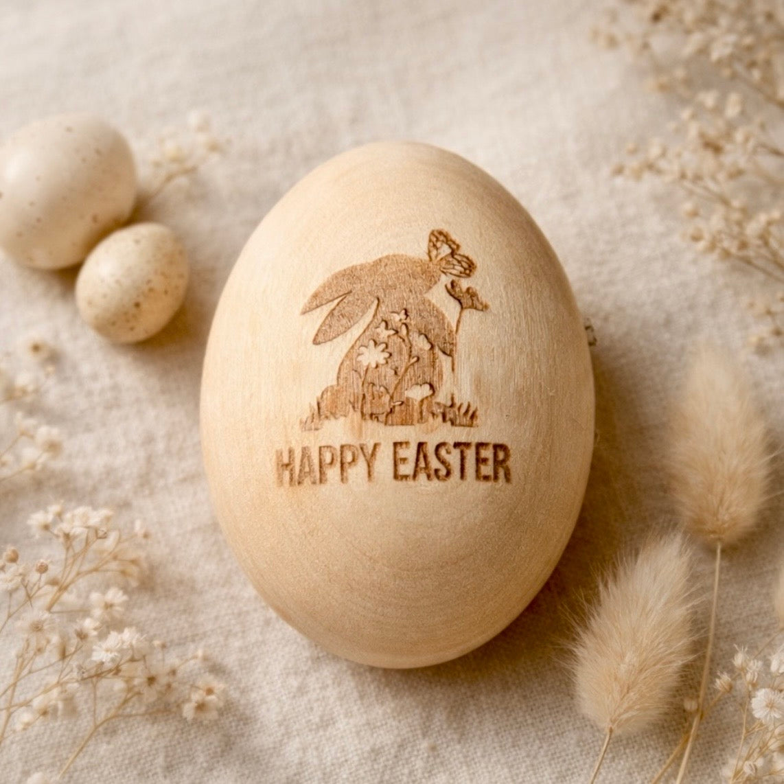 Personalised Engraved Wooden Easter Egg