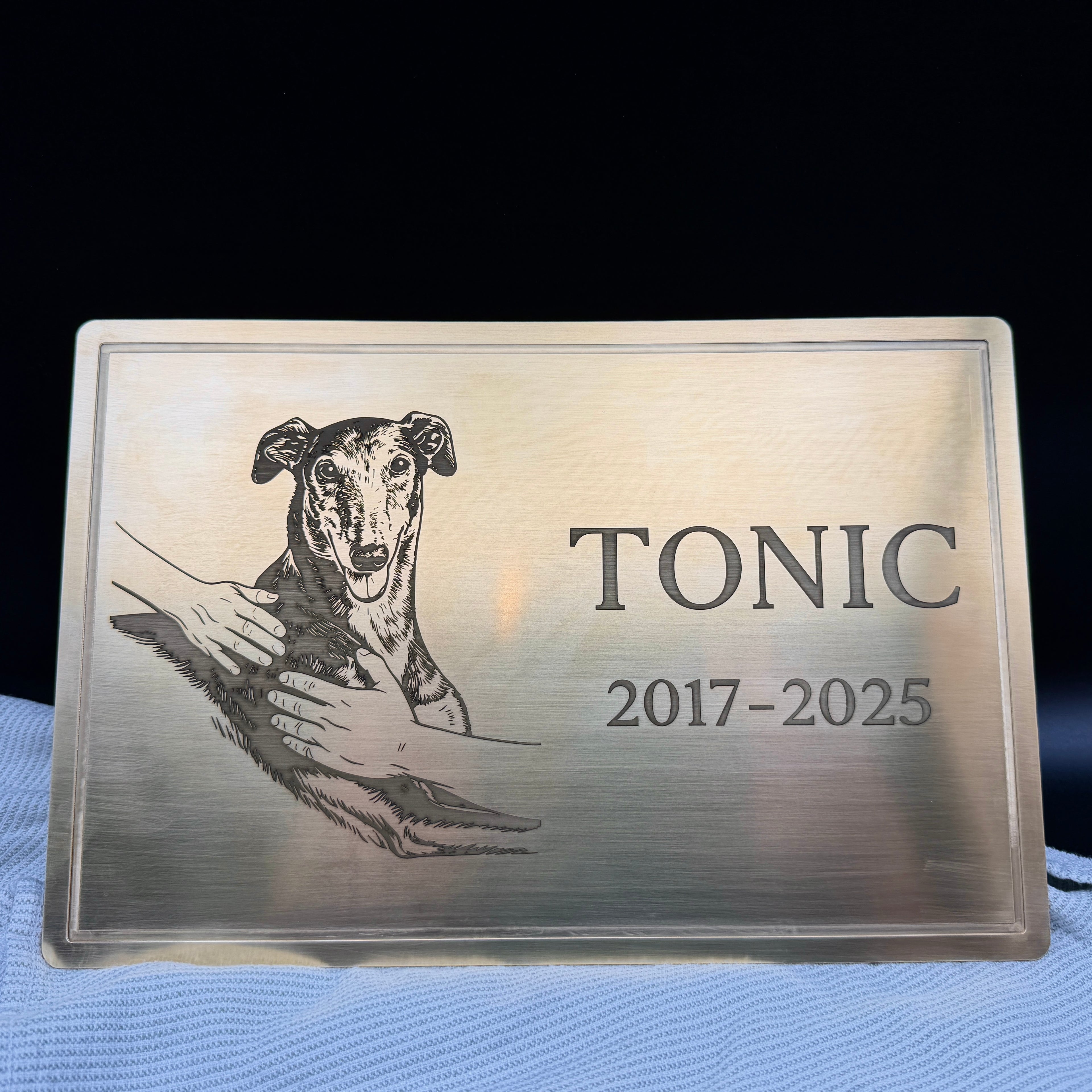 Premium Personalised Metal Pet Memorial Plaque