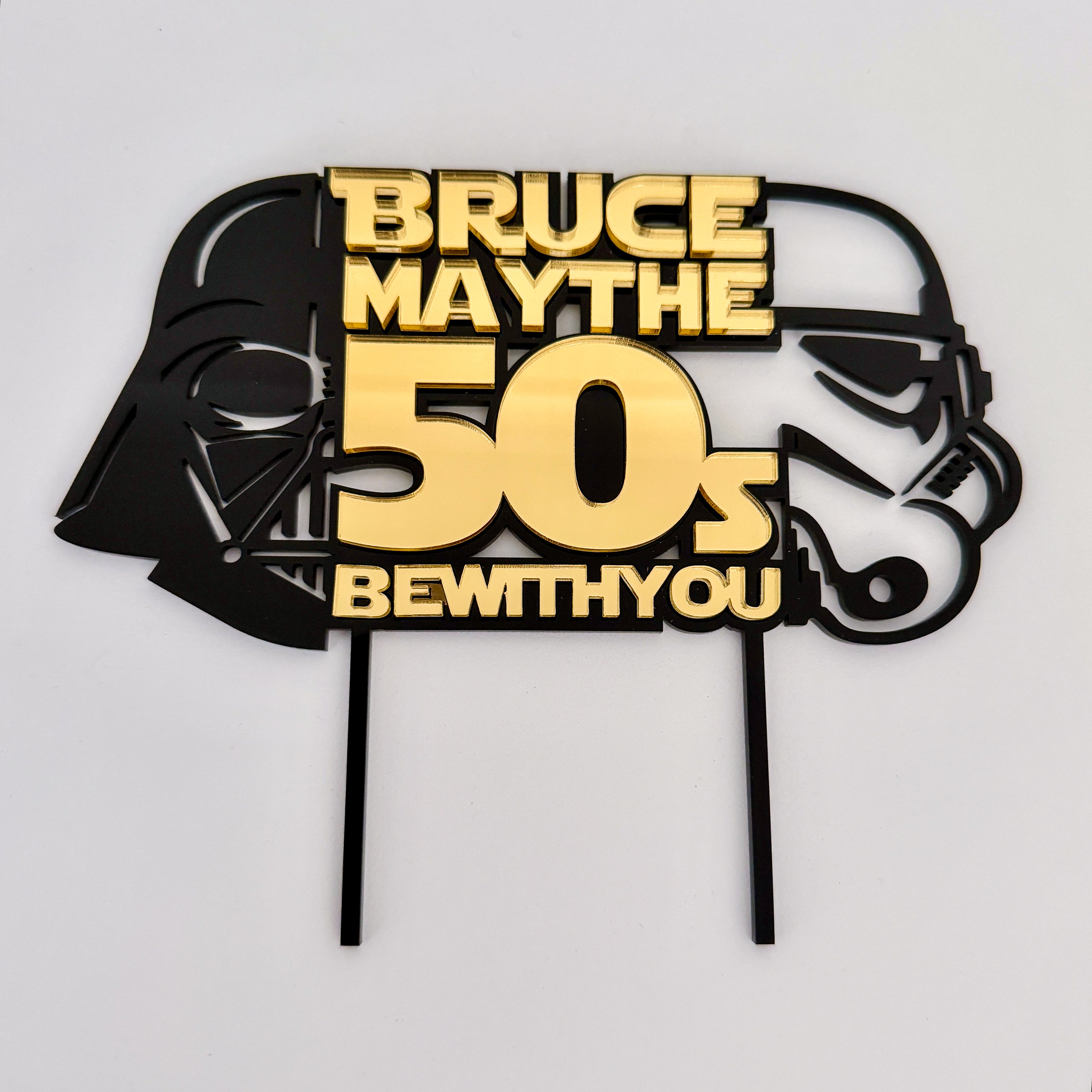 Star Wars Inspired Birthday Cake Topper – Personalised Name & Age