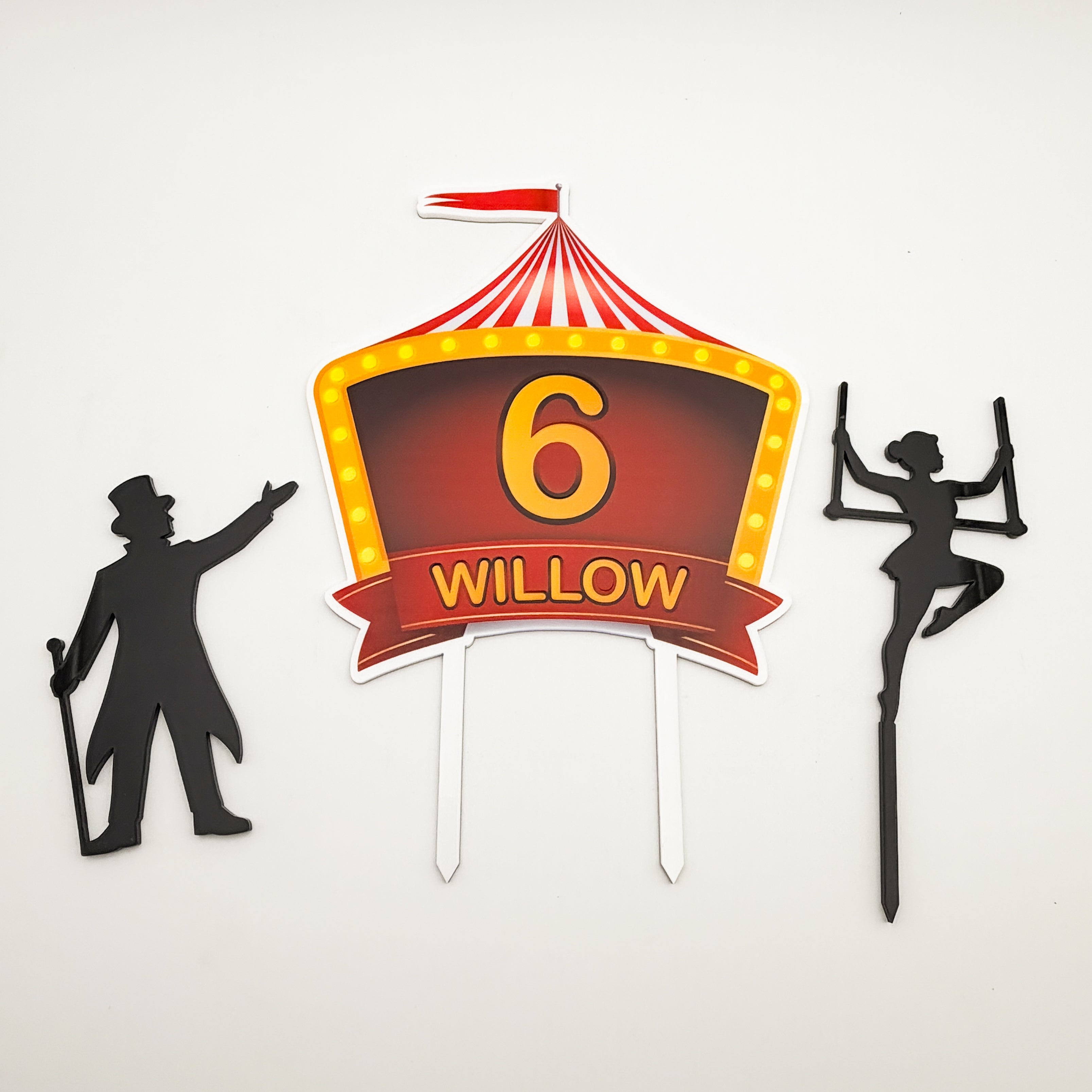 Personalised Circus Cake Topper Set