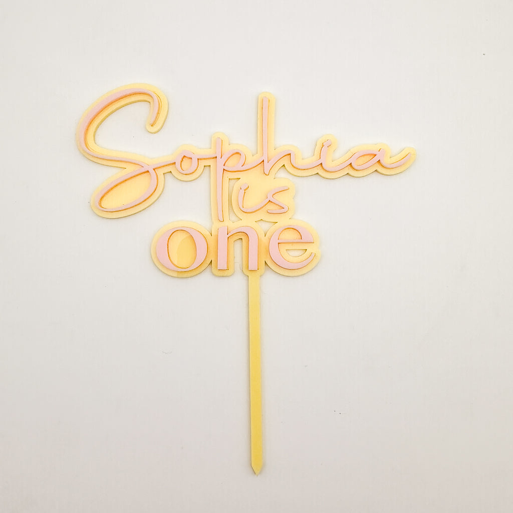 Personalised Birthday Cake Topper – Name & Age