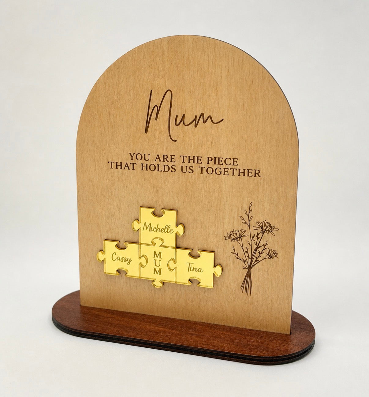Personalised Mum Puzzle Piece Plaque