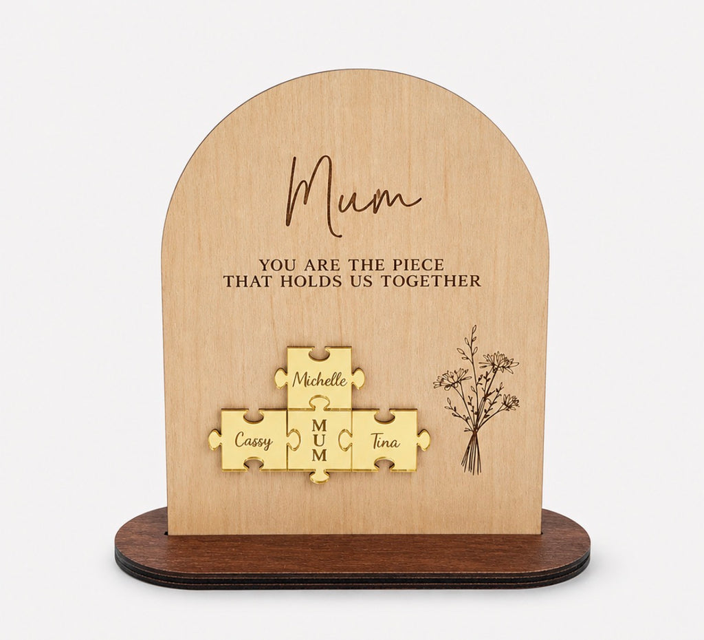 Personalised Mum Puzzle Piece Plaque