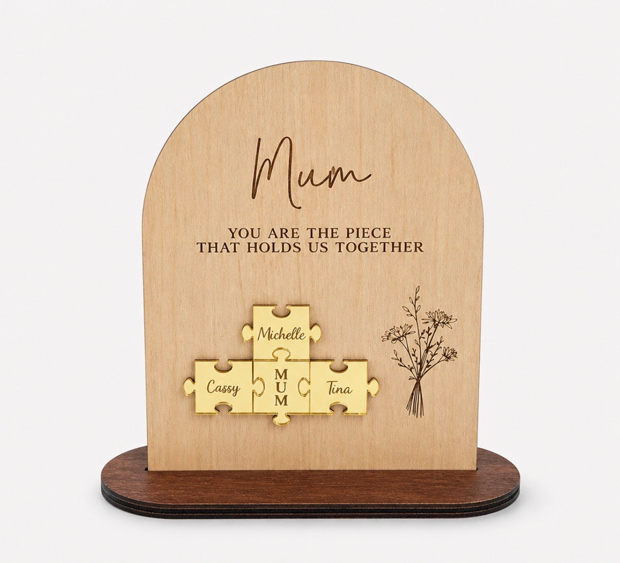 Personalised Mum Puzzle Piece Plaque