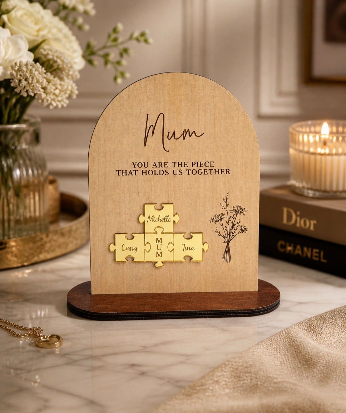 Personalised Mum Puzzle Piece Plaque