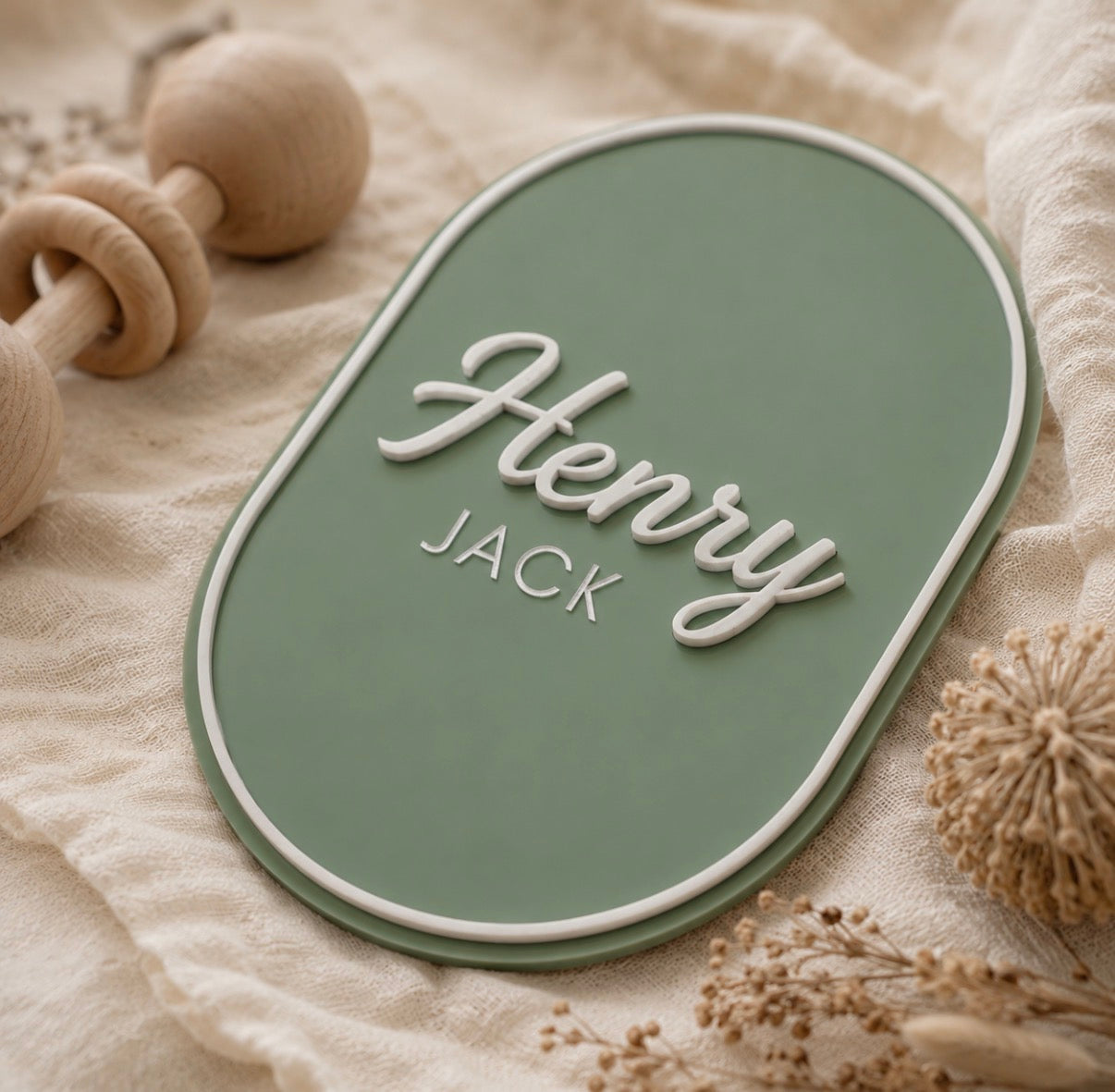 Personalised Baby Name Announcement Plaque