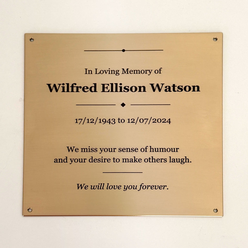 Custom Engraved Solid Brass Plaque